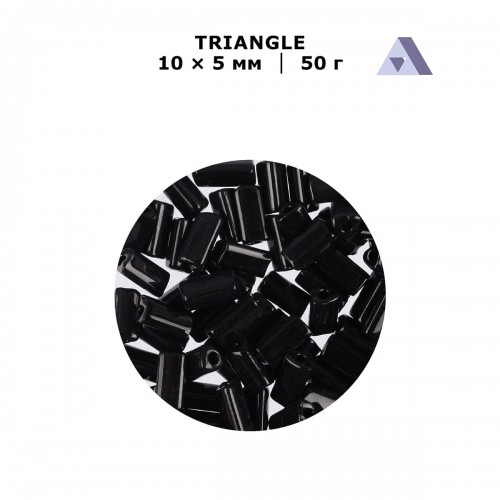 Бисер Чехия TRIANGLE   321-40001   10 х 5 мм  50 г 23980 черный