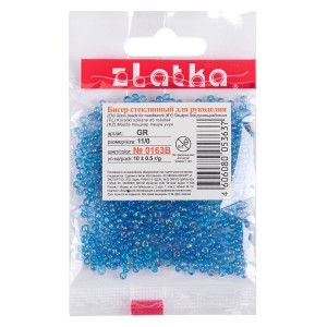 Бисер "Zlatka" GR   11/0   (0161-0180A)   10 х  10 г №0176 т.сиреневый