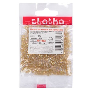 Бисер "Zlatka" РУБКА   GC   10/0   (1161-1409)   10 х  10 г №1409 бензиновый