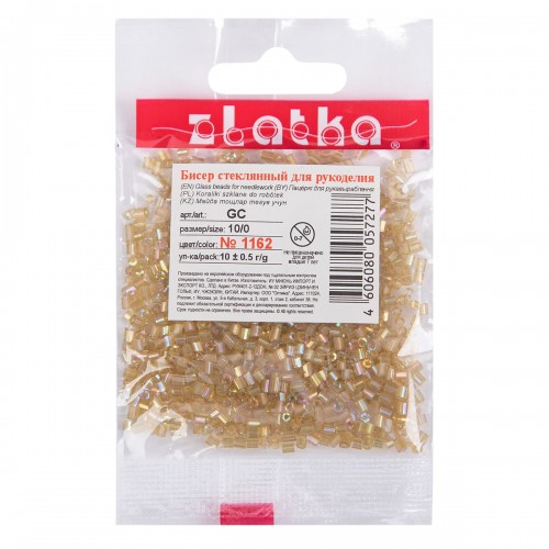 Бисер "Zlatka" РУБКА   GC   10/0   (1161-1409)   10 х  10 г №1409 бензиновый