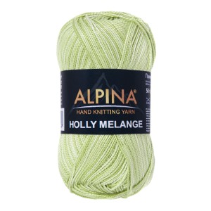 Пряжа ALPINA "HOLLY MELANGE"   100\% мерсеризованный хлопок   10 шт. х  50 г  200 м ± 10 м №01 св.розовый/т.розовый