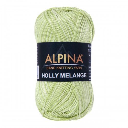 Пряжа ALPINA "HOLLY MELANGE"   100\% мерсеризованный хлопок   10 шт. х  50 г  200 м ± 10 м №01 св.розовый/т.розовый