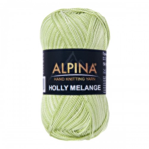 Пряжа ALPINA "HOLLY MELANGE"   100\% мерсеризованный хлопок   10 шт. х  50 г  200 м ± 10 м №10 бежевый/т.бежевый