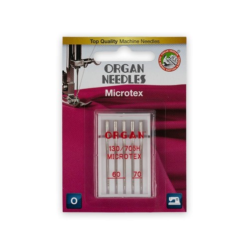 Иглы для быт. шв. машин "ORGAN"   микротекс ассорти   5 шт  в блистере 5506000BL №60-70