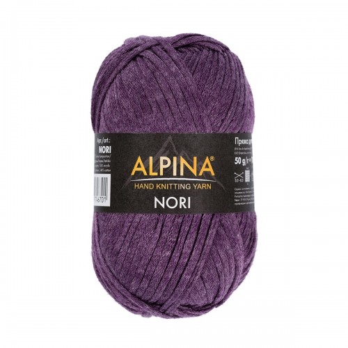 Пряжа ALPINA "NORI"   56\% акрил, 44\% хлопок   10 шт. х  50 г  100 м ± 5 м  СК/Распродажа №09 фиолетовый