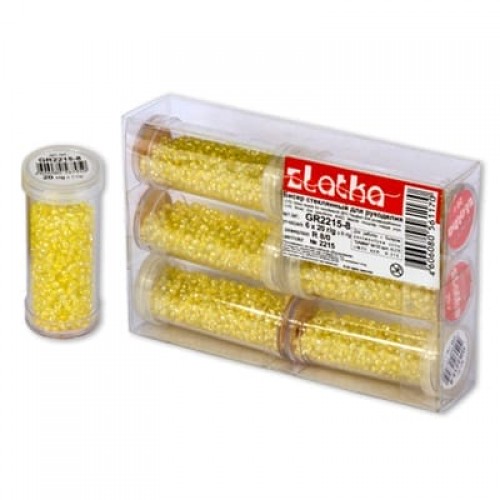 Бисер "Zlatka" в тубе GR   11/0   (0161-0180A)   6 х  20 г  СК/Распродажа №0171A сиреневый