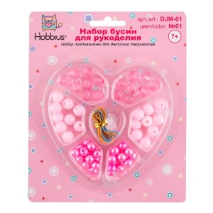 "Hobbius"   Набор бусин для рукоделия   DJM-01   5 шт №03 ассорти