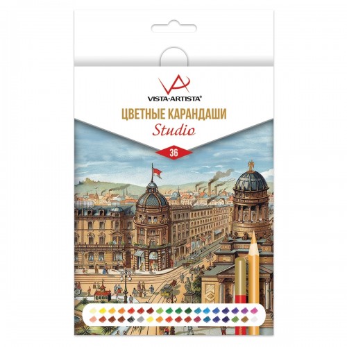 "VISTA-ARTISTA"   Studio   VACPS-36   Цветные карандаши набор   заточенный   4 х  36 цв. .