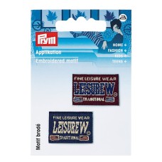 "PRYM"   925687   Термоаппликация "Leisure W"   2 шт джинс