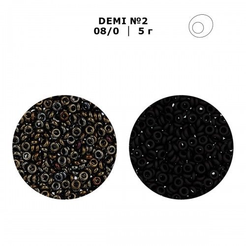 Бисер Япония "TOHO" 08/0   DEMI №2   3 мм  5 х  5 г №0086 радужный