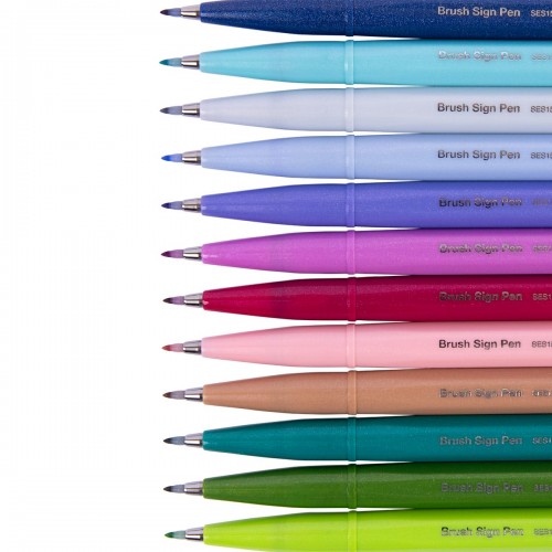 "Pentel"   Фломастер-кисть Brush Sign Pen   2,0 мм   кисть SES15C-V3X лавандовый