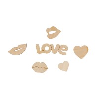 Заготовка для декорирования "Mr. Carving"   ВД-877   Мини-набор  "Love"   фанера   0.3 см .