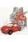 Кристальная (алмазная) мозаика  "ФРЕЯ" ALV-107   "Красная машинка"   СК/Распродажа 40 х 40 см