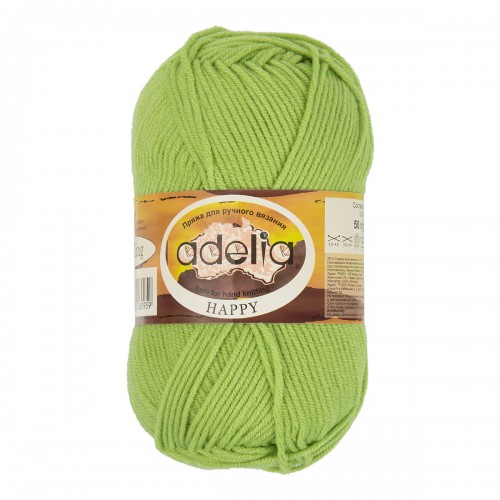 Пряжа ADELIA "HAPPY"   100\% акрил   10 шт. х  50 г  128 м ± 7 м №05 молочный