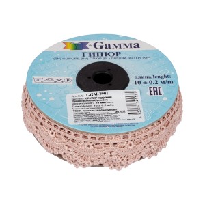 Гипюр "Gamma"   29 мм  GGM-2901   в рулоне   10 м ± 0.2 GP011B голубой