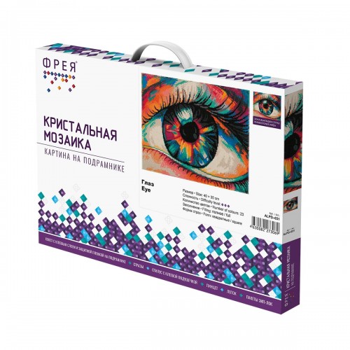 Кристальная (алмазная) мозаика  "ФРЕЯ" ALPD-031   на подрамнике "Глаз" 40 х 30 см