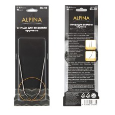 Спицы  Alpina круговые   SIL-40   сталь  d 2.5 мм  40 см с металлическим тросиком