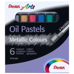 "Pentel"   Пастель масляная металлик   6 цв. PHN-M6