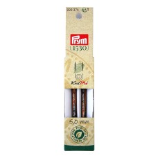 Спицы  PRYM 223374   съемные короткие "Natural"   береза  d 5.0 мм  8.7 см  2 шт .