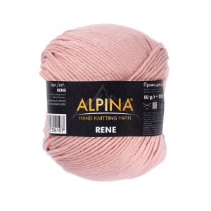 Пряжа ALPINA "RENE"   100\% мерсеризованный хлопок   10 шт. х  50 г  105 м ± 5 м №521 т.синий