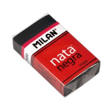"Milan"   Прямоугольный мягкий ластик nata 7030   3,9 х 2,4 х 1 см  30 шт. CPM7030CF черный