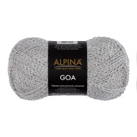 Пряжа ALPINA "GOA"   58\% хлопок, 38\% акрил, 4\% полиэстер   10 шт. х  50 г  175 м ± 5 м №11 серый
