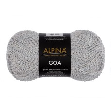 Пряжа ALPINA "GOA"   58\% хлопок, 38\% акрил, 4\% полиэстер   10 шт. х  50 г  175 м ± 5 м №11 серый