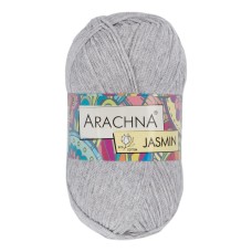 Пряжа ARACHNA "JASMIN"   80\% хлопок, 20\% полиэстер   5 шт. х  100 г ± 10 г  250 м ± 7 м №103 серый меланж