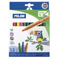 "Milan"   Фломастеры на водной основе с конусообразным наконечником   612312   12 цв 612312