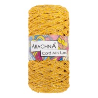 Пряжа ARACHNA "Cord Mini Lurex"   90\% полиэфир, 10\% люрекс   3 шт. х  75 г ± 10 г  200 м ± 10 м №06 желтый-золото