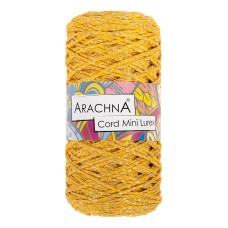 Пряжа ARACHNA "Cord Mini Lurex"   90\% полиэфир, 10\% люрекс   3 шт. х  75 г ± 10 г  200 м ± 10 м №06 желтый-золото