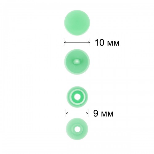 Кнопка "Micron"   POM-10/500   Кнопки пластиковые   пластик  d 10 мм  500 шт. № 009 салатовый