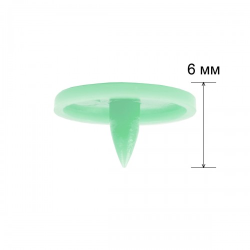 Кнопка "Micron"   POM-10/500   Кнопки пластиковые   пластик  d 10 мм  500 шт. № 009 салатовый