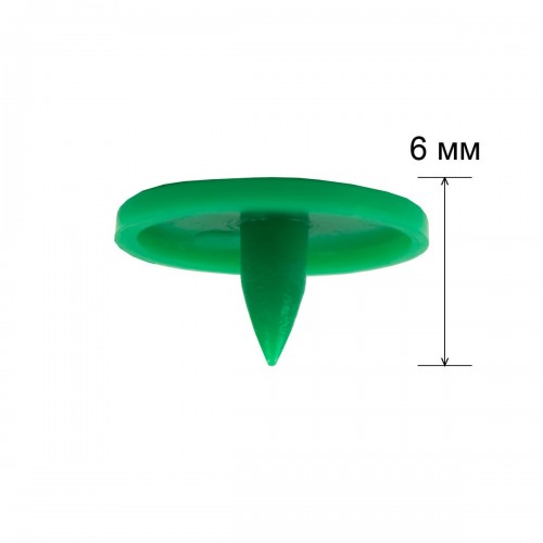 Кнопка "Micron"   POM-10/500   Кнопки пластиковые   пластик  d 10 мм  500 шт. № 008 зеленый