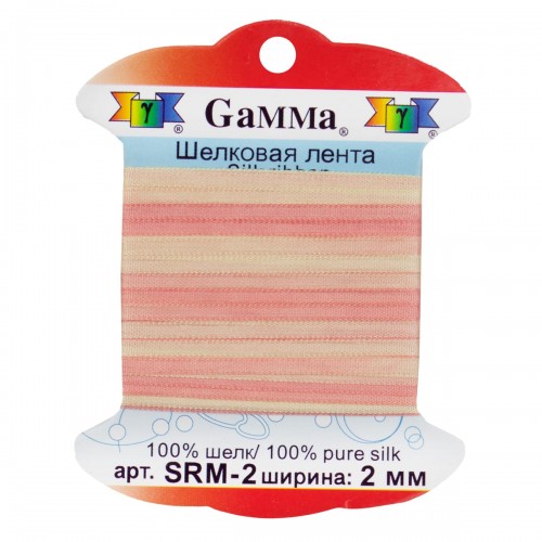 "Gamma"   шелковая   SRM-2   ФАСОВКА   0.2 -  2 мм  9.1 м ± 0.5 м M101 св. розовый/св.желтый