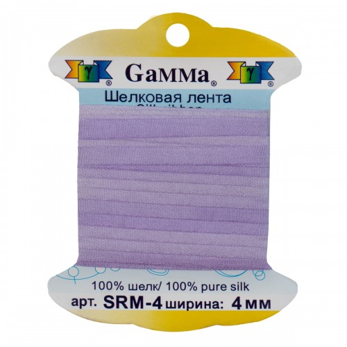 "Gamma"   шелковая   SRM-4   ФАСОВКА   0.2 -  4 мм  9.1 м ± 0.5 м M001 св.сиреневый/сиреневый