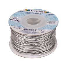 Шнур "Gamma"   1.5 мм  GC-015ME   эласт. метал.   25 м ± 0.5 м под серебро