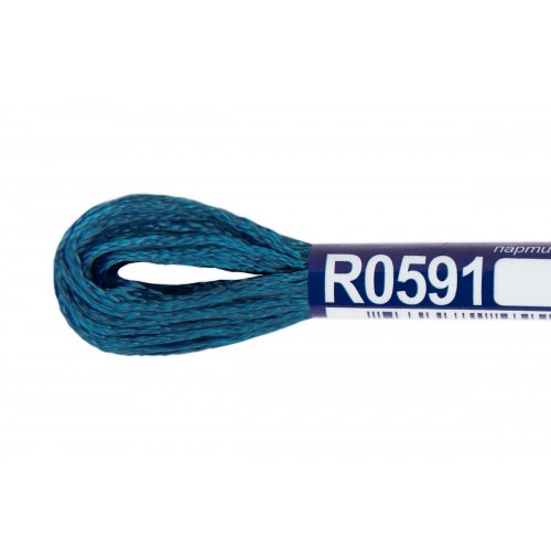 Нитки для вышивания "Gamma"   мулине   100\% вискоза   12 x  8 м R0591 синий