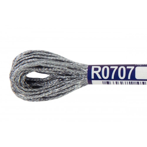 Нитки для вышивания "Gamma"   мулине   100\% вискоза   12 x  8 м R0707 серый