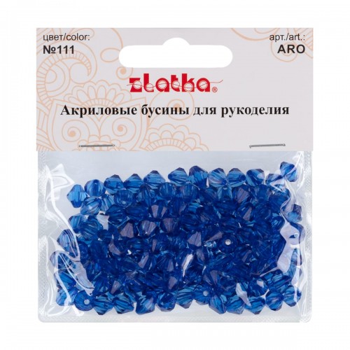 Бусина "Zlatka"   акрил   ARO   7 х 8 мм  25 г 111 синий