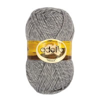 Пряжа ADELIA "NELLY"   70\% шерсть, 30\% акрил   5 шт. х  100 г  100 м ± 5 м №16 св.серый