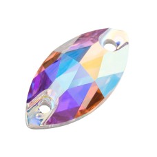 Страз "PRECIOSA"   438-64-301   Crystal AB   12 х  6 мм  стекло   12 шт  в пакете перламутр (crystal AB)