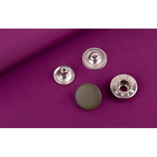 Кнопка "Micron"   "альфа" soft-touch   металл  d 15 мм  72 шт. ± 5 шт. коричневый хаки soft-touch