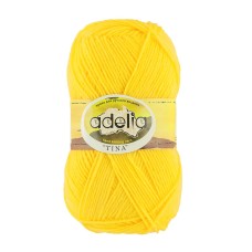 Пряжа ADELIA "TINA"   100\% акрил   5 шт. х  100 г  308 м ± 10 м №007 яр.желтый