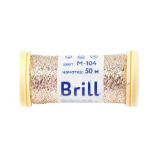 Нитки для вышивания "Gamma"   "Brill" мулине М   металлик   100\% полиэстер   5 x  50 м M-104 под св.золото
