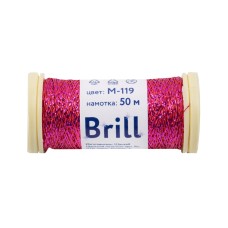 Нитки для вышивания "Gamma"   "Brill" мулине М   металлик   100\% полиэстер   5 x  50 м M-119 фуксия