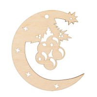 Заготовка для декорирования "Mr. Carving"   КЛ-12   Подвеска   фанера   6.5  х 5.9 х  0.3 см Месяц
