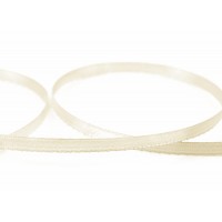 Лента атласная 3 мм ( 1/8 ")  "Gamma"   AL-3P   двухстор.   91.4 м №075 кремовый