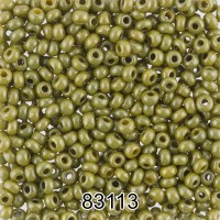 Бисер Чехия круглый 7   10/0   2.3 мм  500 г 83113 (Ф468) св.оливковый
