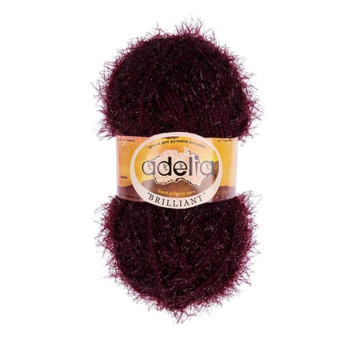 Пряжа ADELIA "BRILLIANT"   100\% полиэстер   10 шт. х  50 г  90 м ± 5 м №30 т.сиреневый